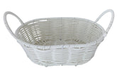Cos Oval cu Vita de Plastic Alb